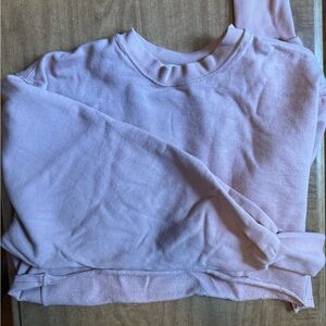 Good American Dusty Rose Cropped Sweatshirt